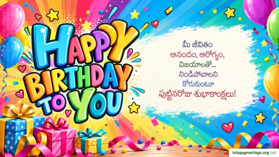 Birthday Greetings in Telugu