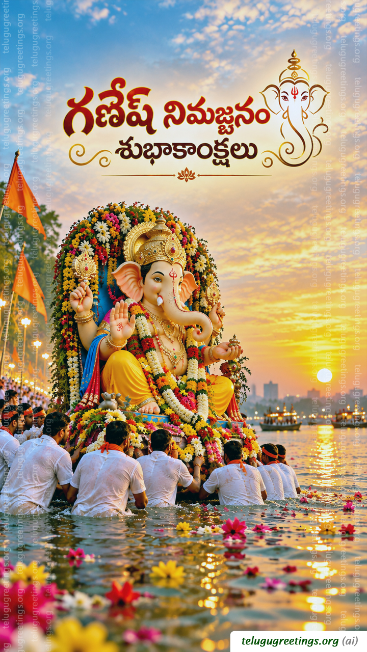 Ganesh Nimajjanam Telugu Greetings