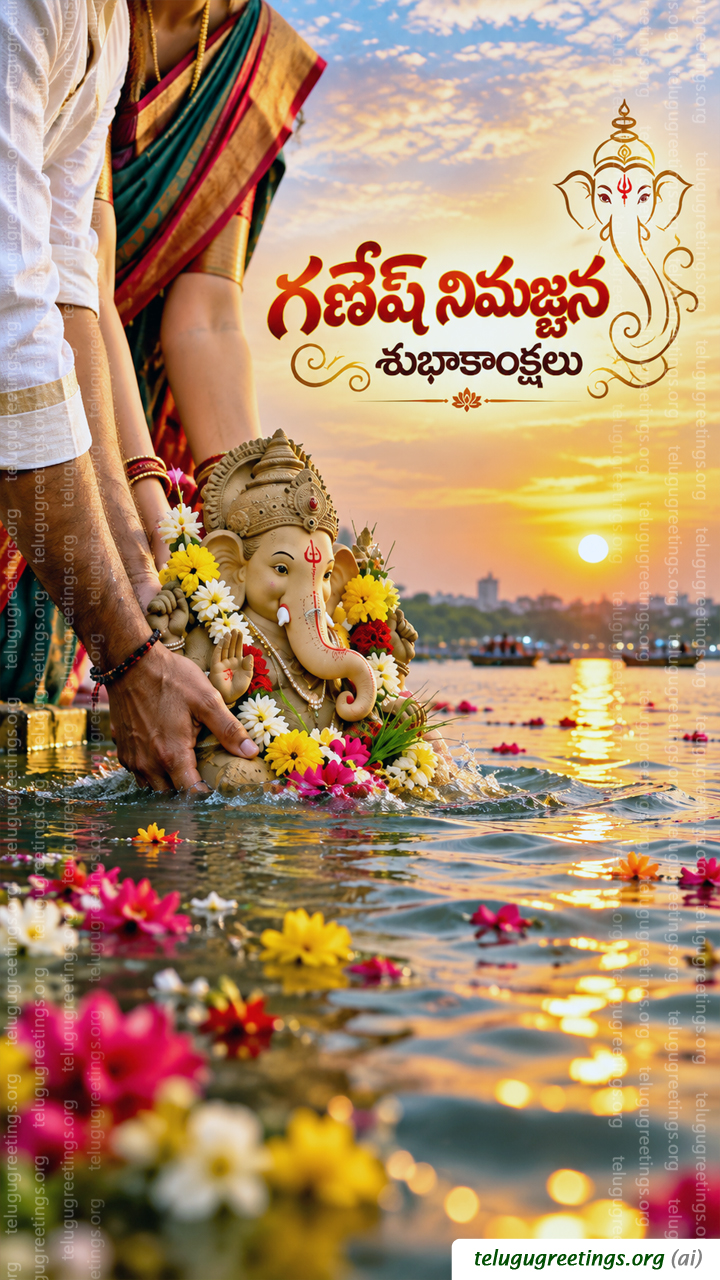 Ganesh Nimajjanam Telugu Greetings