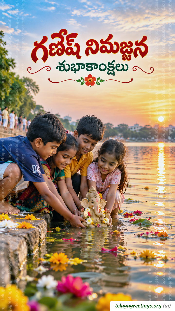 Ganesh Nimajjanam Telugu Greetings