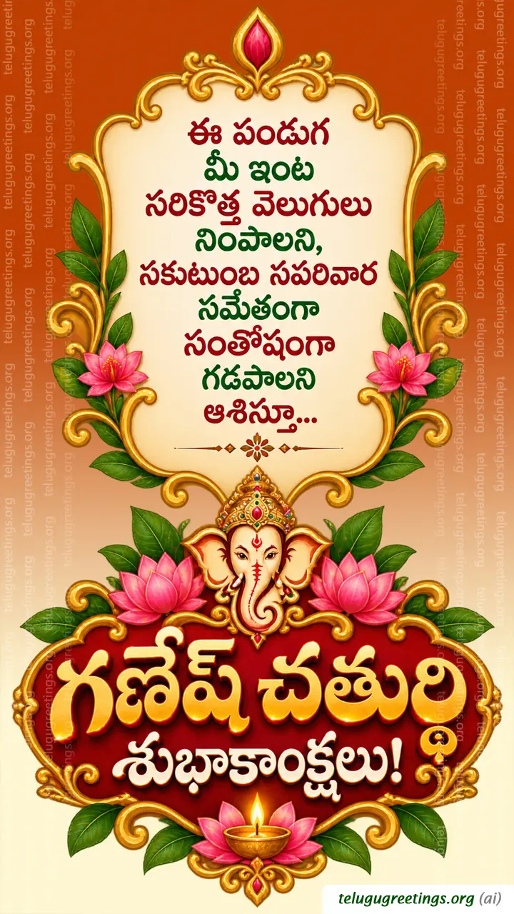 Vinayaka Chavithi Telugu Greetings