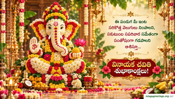Happy Vinayaka Chavithi Telugu Greetings