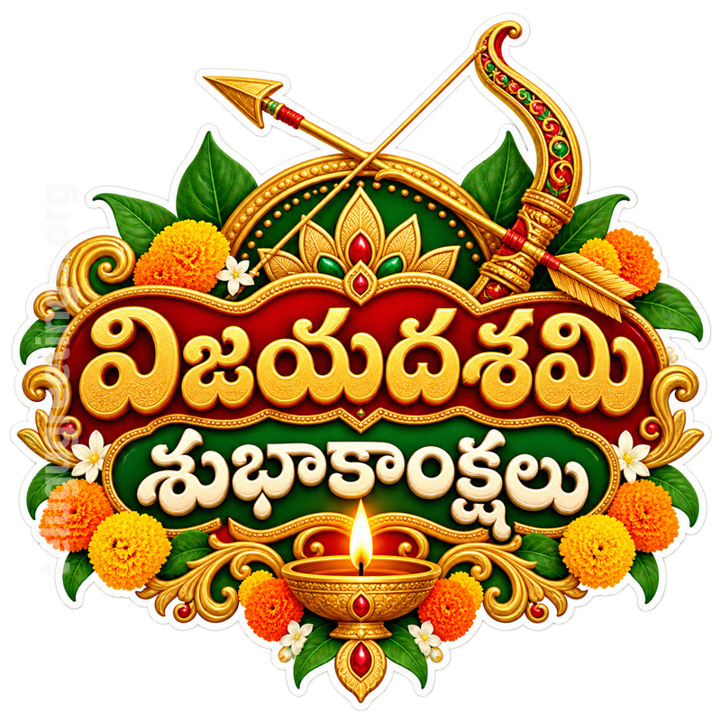 Dasara WhatsApp Telugu Sticker 6